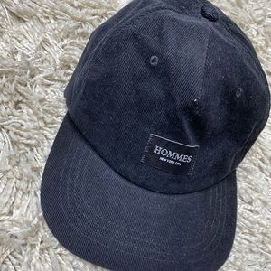 Hommes Corduroy Black Hat